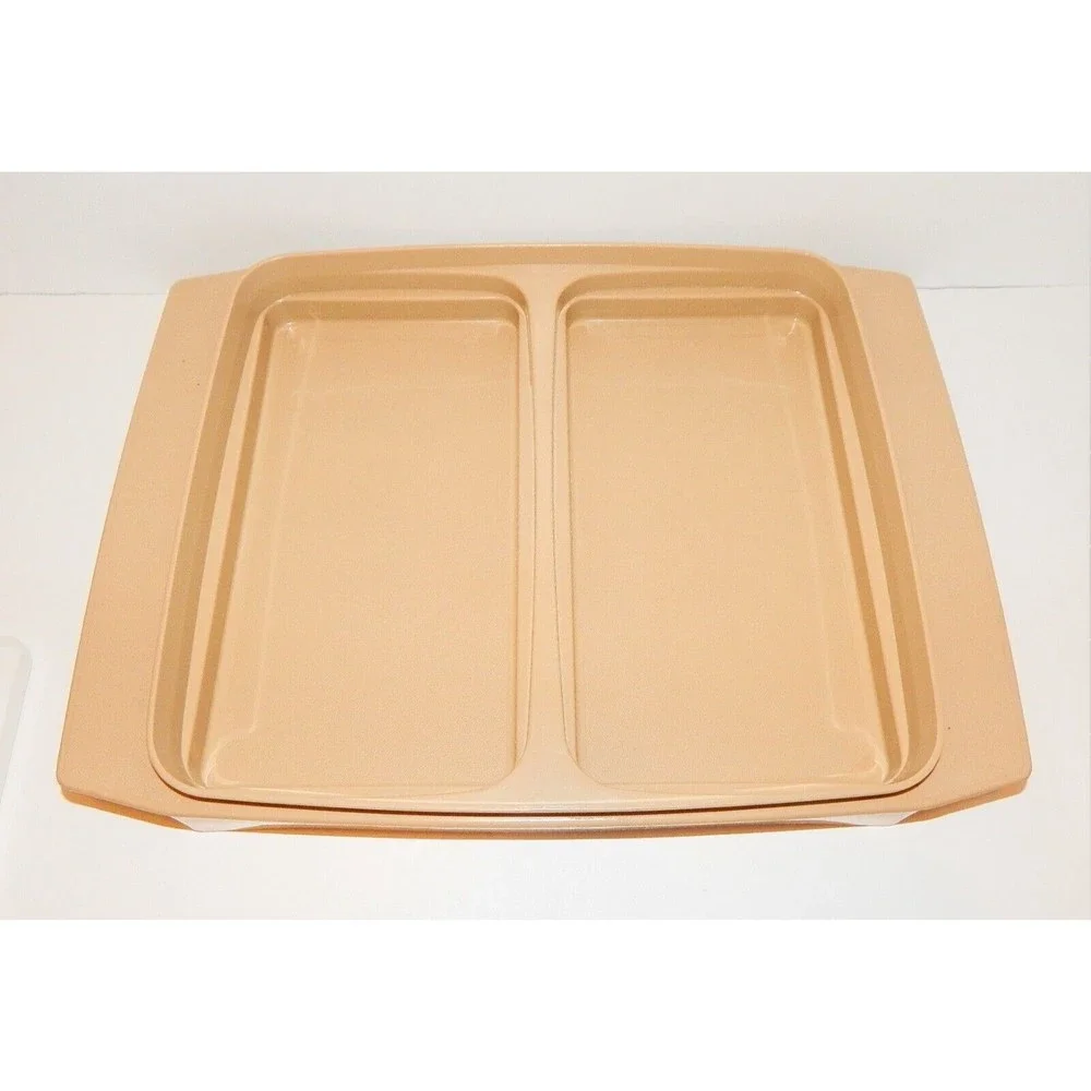 Tupperware Deviled Egg Keeper Carrier Tray Container 723-3 Almond
